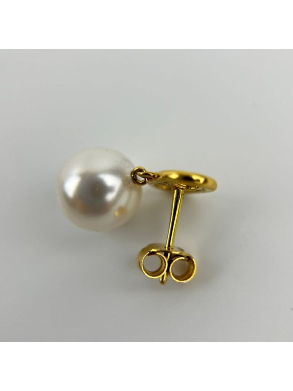 Celine Logo Triomphe Earrings Gold Vintage - Picture 8 of 16